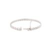 18k White Gold 0.85ctw Hearts Pave Diamond Bangle Bracelet