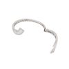 18k White Gold 4.88ct Baguette & Round Brilliant Cut Diamond Bypass Cuff Bracelet