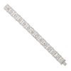 18k White Gold 19.67ct Mosaic Diamond Square Station Bracelet