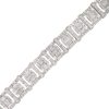 18k White Gold 19.67ct Mosaic Diamond Square Station Bracelet
