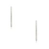 18k White Gold 0.55ctw Diamond Oval Hoop Earrings