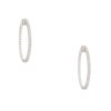 18k White Gold 0.55ctw Diamond Oval Hoop Earrings