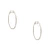 18k White Gold 0.55ctw Diamond Oval Hoop Earrings