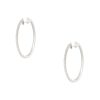 18k White Gold 0.55ctw Diamond Oval Hoop Earrings