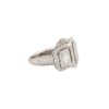 18k White Gold 2.45ctw Mosaic Diamond 3 Station Ring