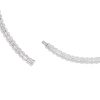 18k White Gold 14.69ctw Baguette & Round Brilliant Cut Diamond Scalloped Tennis Necklace