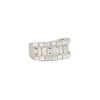 18k White Gold 4.33ctw Baguette Cut Diamond 3-Row Wide Ring