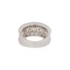18k White Gold 4.33ctw Baguette Cut Diamond 3-Row Wide Ring