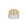 18k Tri-Color Gold 1.03ctw Diamond 4-Row Bezel Set Ring
