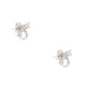 18k White Gold 1.26ctw Mosaic Diamond Bow Shaped Earrings
