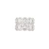 18k White Gold 1.84ctw Mosaic Diamond Double Row 5 Station Ring