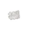 18k White Gold 1.84ctw Mosaic Diamond Double Row 5 Station Ring