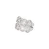 18k White Gold 1.84ctw Mosaic Diamond Double Row 5 Station Ring