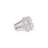 18k White Gold 1.84ctw Mosaic Diamond Double Row 5 Station Ring