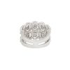 18k White Gold 1.84ctw Mosaic Diamond Double Row 5 Station Ring