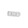 18k White Gold 1.39ctw Mosaic Diamond 5 Station Ring