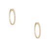 18k Yellow Gold 4.24ctw Round Brilliant cut Diamond Inside-Out Hoop Earrings