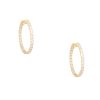 18k Yellow Gold 4.24ctw Round Brilliant cut Diamond Inside-Out Hoop Earrings
