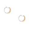 18k Tri-Color Gold 1.98ctw Diamond 5-Row Bezel Set Hoop Earrings