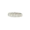 14k White Gold 3.13ctw Round Brilliant Diamond 3/4 Wedding Band 