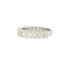 14k White Gold 2.92ctw Emerald Cut Diamond 3/4 Wedding Band - Image 3