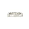 14k White Gold 2.92ctw Emerald Cut Diamond 3/4 Wedding Band - Image 6