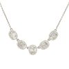18k White Gold 1.27ctw 5 Oval Diamond Station Necklace