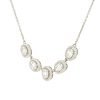 18k White Gold 1.27ctw 5 Oval Diamond Station Necklace