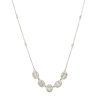 18k White Gold 1.27ctw 5 Oval Diamond Station Necklace