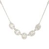 18k White Gold 1.27ctw 5 Oval Diamond Station Necklace