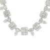 18k White Gold 30ctw Large Mosaic Set Diamond Necklace