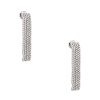 18k White Gold 5.51ctw Diamond 5-Row Drop Earrings