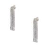 18k White Gold 5.51ctw Diamond 5-Row Drop Earrings