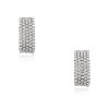18k White Gold 5.51ctw Diamond 5-Row Drop Earrings