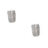 18k White Gold 5.51ctw Diamond 5-Row Drop Earrings