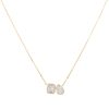 18k Yellow Gold 0.38ctw Mosaic Diamond Square & Cluster Diamond Pear Necklace