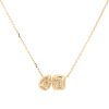 18k Yellow Gold 0.38ctw Mosaic Diamond Square & Cluster Diamond Pear Necklace