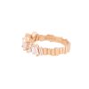 18k Rose Gold 0.67ctw Baguette Cut Diamond Ribbed Ring