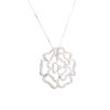 18k White Gold 1.25ctw Pave Diamond Rose Shaped Necklace