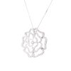 18k White Gold 1.25ctw Pave Diamond Rose Shaped Necklace