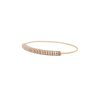 18k Rose Gold 1.87ctw Pave Diamond Ribbed Bangle Bracelet