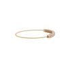 18k Rose Gold 1.87ctw Pave Diamond Ribbed Bangle Bracelet