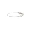 18k White Gold 1.88ctw Pave Diamond Ribbed Bangle Bracelet