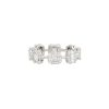 18k White Gold 1.28ctw Mosaic Diamond Station Ring
