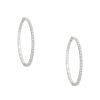14k White Gold 7.22ctw Round Brilliant Cut Diamond Hoop Earrings 