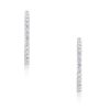 14k White Gold 7.63ctw Round Brilliant Cut Diamond Hoop Earrings