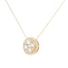18k Yellow Gold 1.05ctw Cluster Diamond Button Pendant Necklace