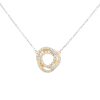 18k Two-Tone Gold 0.50ctw Diamond Swirl Pendant Necklace