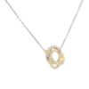 18k Two-Tone Gold 0.50ctw Diamond Swirl Pendant Necklace