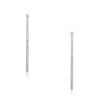 18k White Gold 1.92ctw Round Brilliant Cut Diamond Hoop Earrings